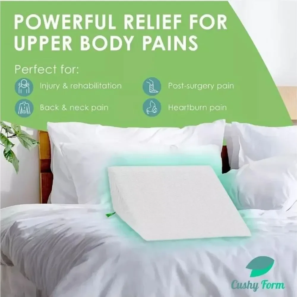 Cushy Form Grey Orthopedic Bed Wedge Pillow 22